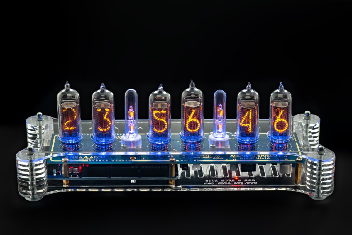 Nixie clock With tube in14 with weather station Details about   Nixie Clock model MARK 2 