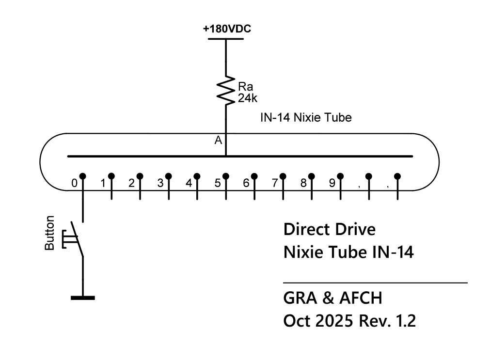 Direct Drive Nixie Tube Wiring diagram