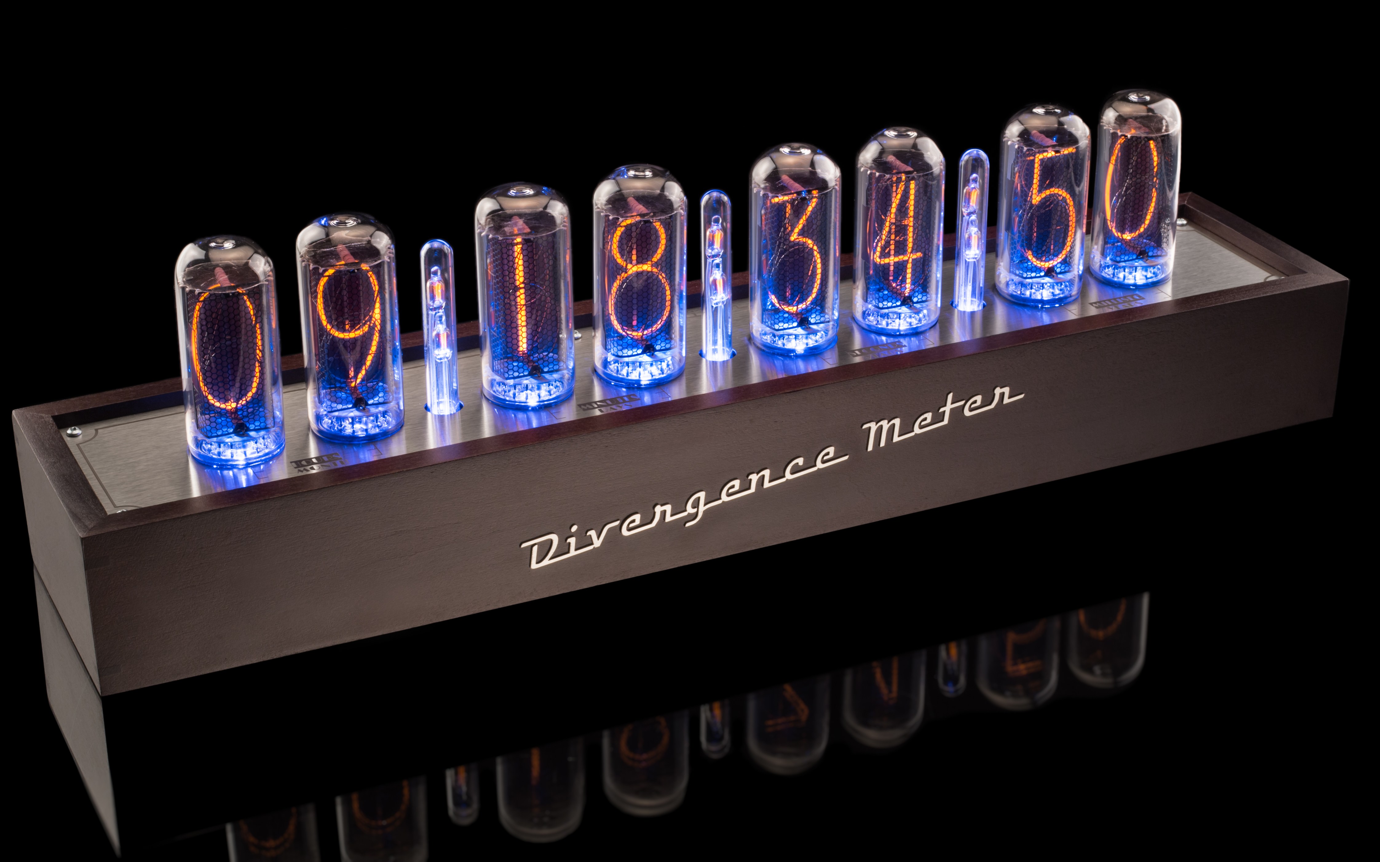without Tubes IN-18 Nixie Tubes Clock in Wooden Case 