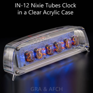 IN-12 Nixie Tubes Clock in a Painted Plywood Case GRA&AFCH 