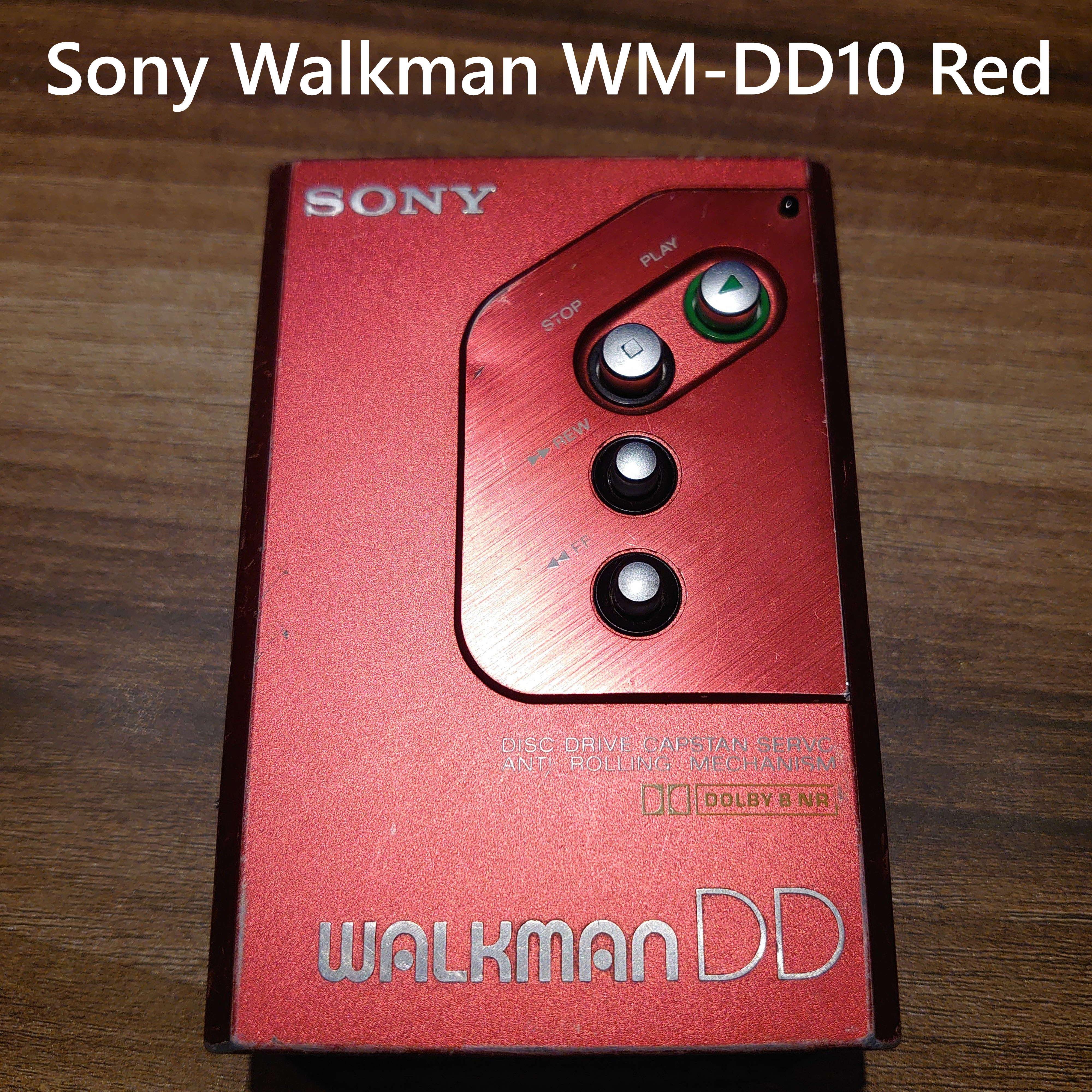 Sony Walkman WM-DD10 Red case EXCELLENT WORK Condition