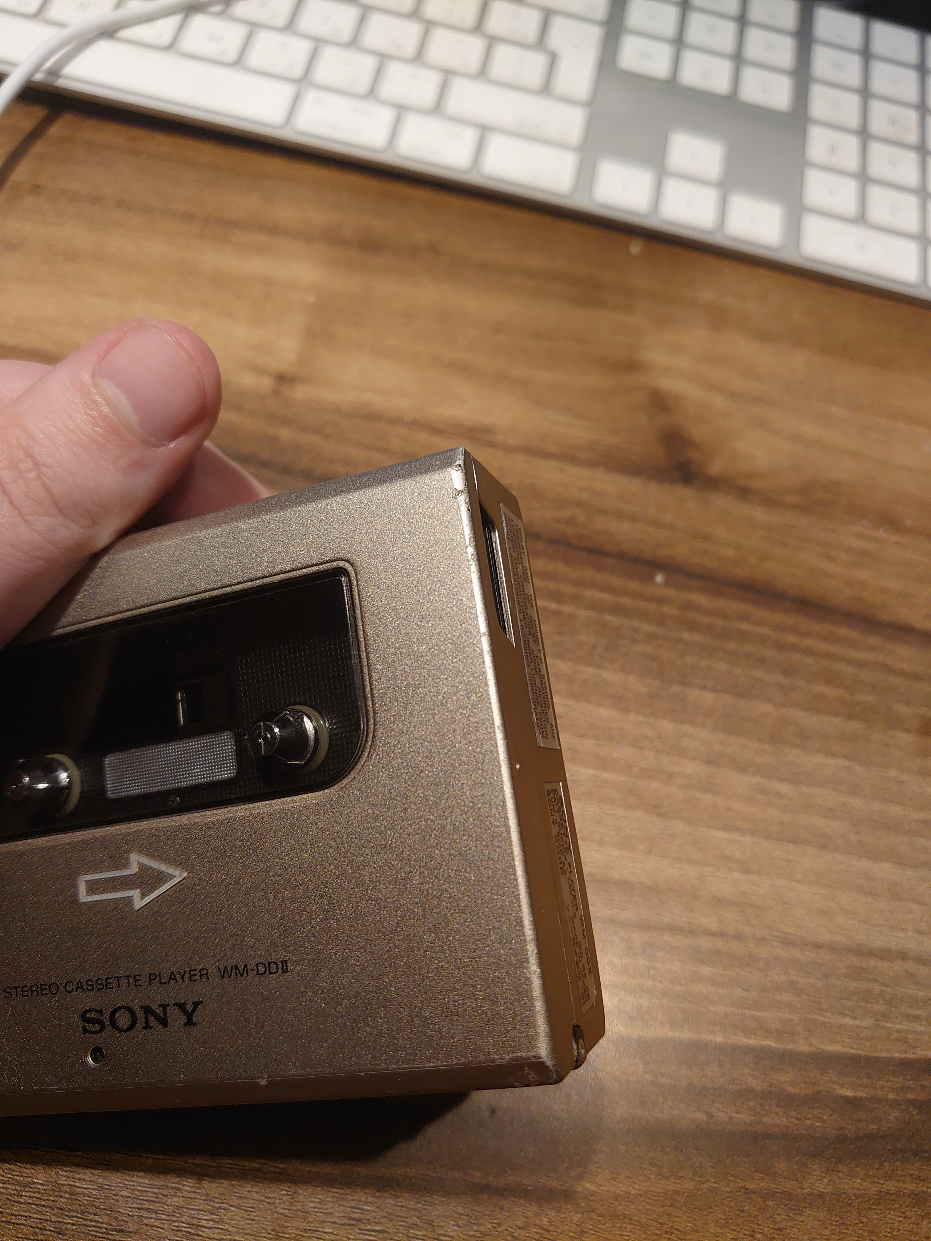 Sony Walkman WM-DD2 Cassette Player Silver Metal Case GOOD WORKING CONDITION